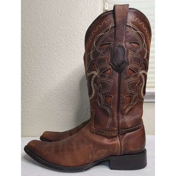 LOS ALTOS Mens BROWN SNIP TOE WESTERN COWBOY BOOT Size 12 EE WIDTH 999107 - Picture 3 of 16